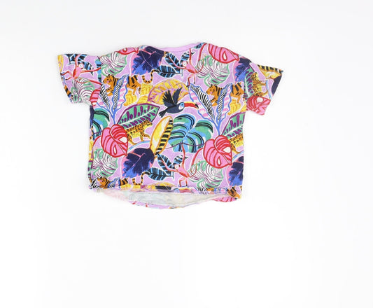 NEXT Boys Purple Geometric Basic T-Shirt Size 2 Years