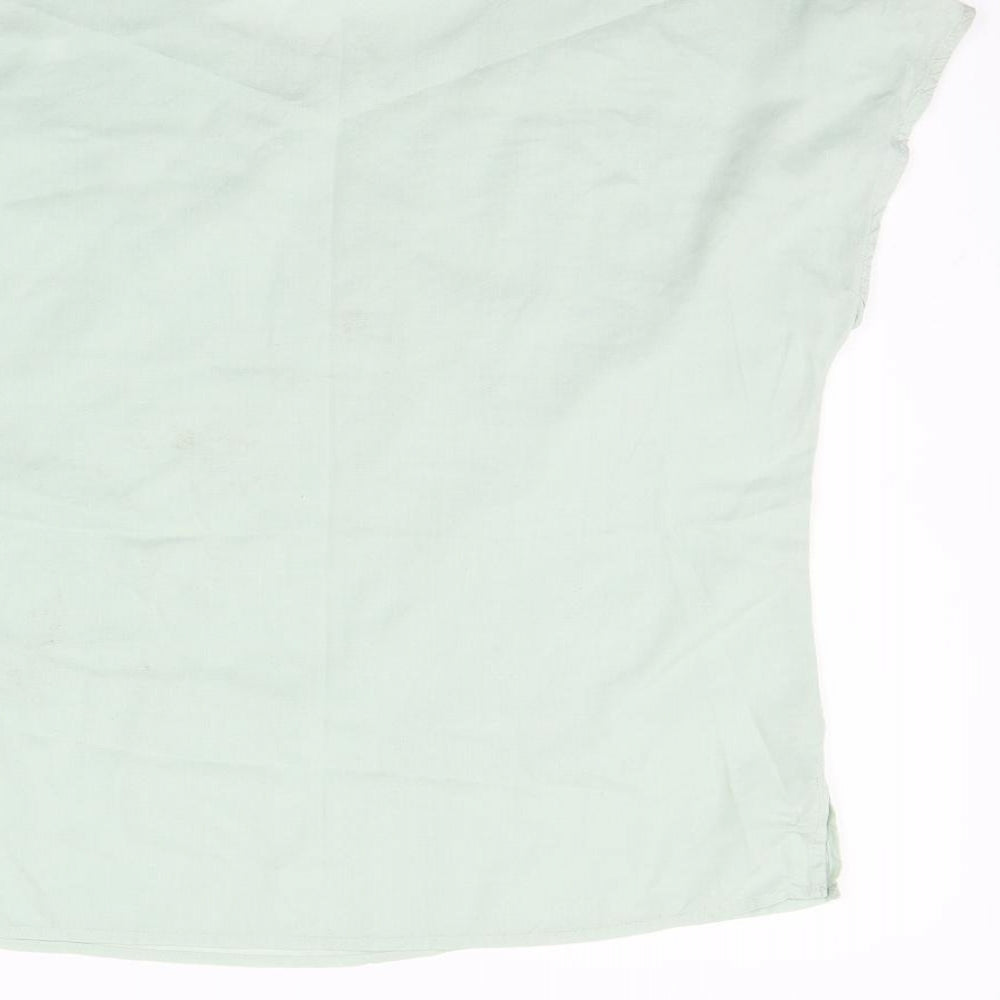 Marks and Spencer Womens Green Basic T-Shirt Size 10