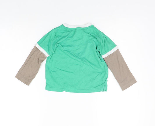 Mothercare Girls Green Basic T-Shirt Size 24 Months