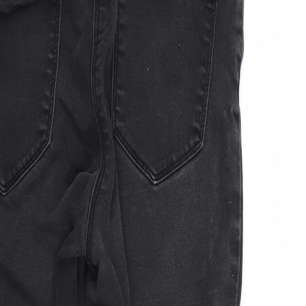Womens UK Size 12 Papaya Regular Fit Skinny Black Jeans