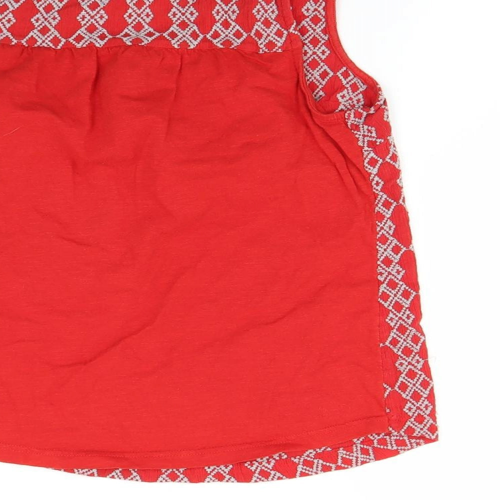 Womens UK Size 8 NEXT Red Basic Tank