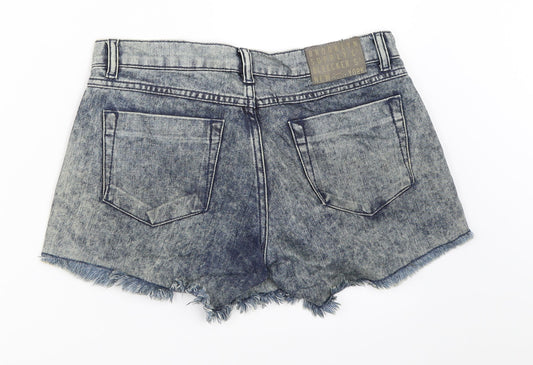 Brooklyn Womens Blue Denim Hot Pants Shorts Size 28 in