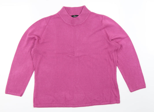 Womens UK Size L Bm Collection Pink Pullover Jumper