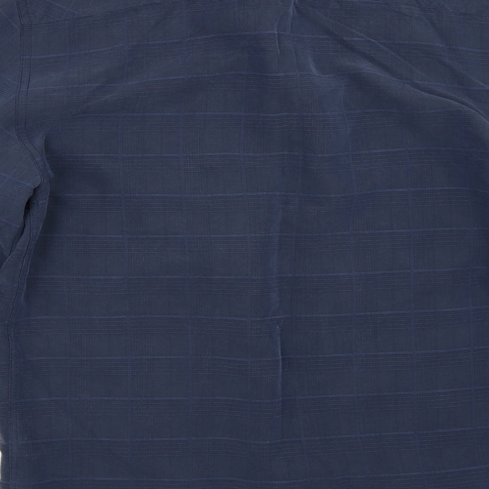 Mens UK Size S NEXT Blue Button-Up Long Sleeve Casual Shirt