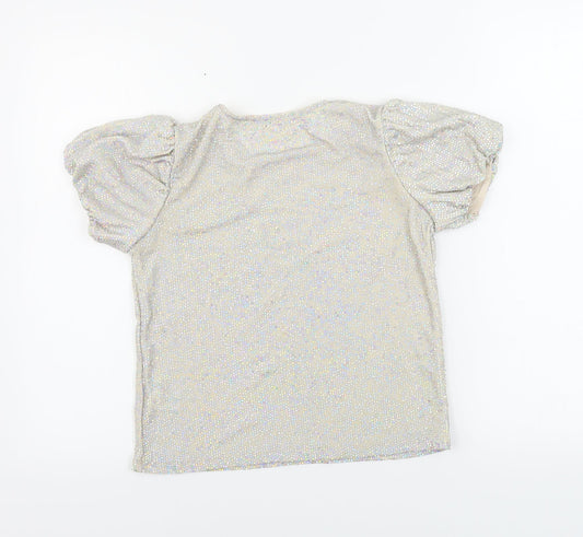 NEXT Girls Beige Basic T-Shirt Size 11 Years
