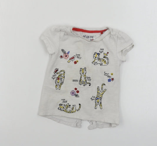 TU Boys White Basic T-Shirt Size 2-3 Years