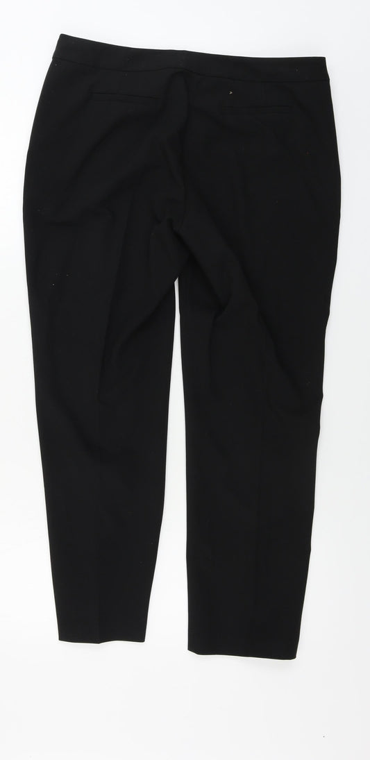 R Edition Womens Black Trousers Size 14 L26 in
