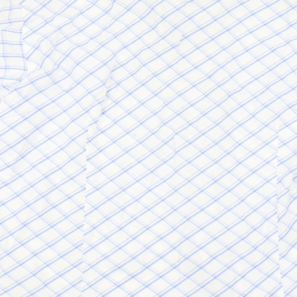 armando Mens White Check Button-Up Size XL