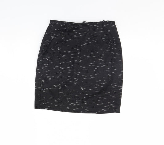 Back view of Papaya women’s black mini skirt, size UK 8