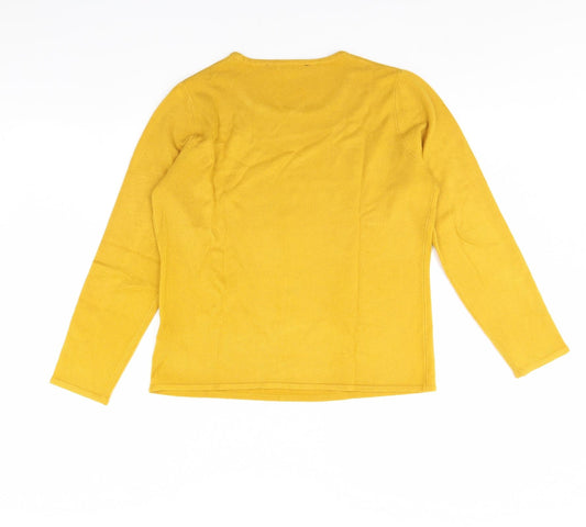 Bonmarché Womens Yellow Pullover Jumper Size 12
