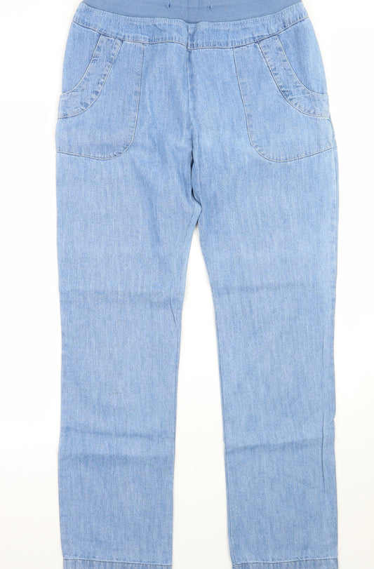 Womens UK Size 10 Being casual Regular Fit Straight Blue Jeans