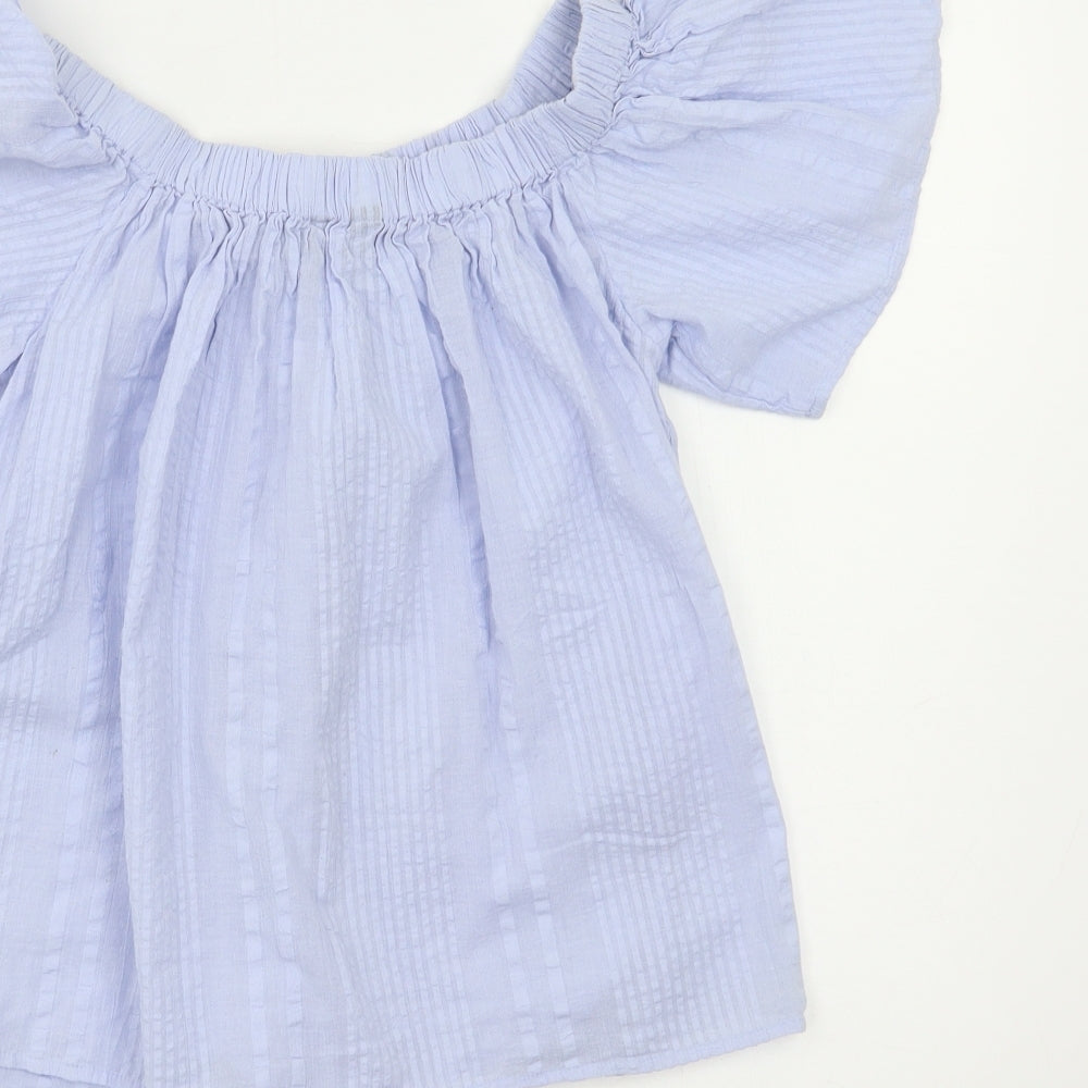 Womens UK Size 6 New Look Blue Basic Blouse