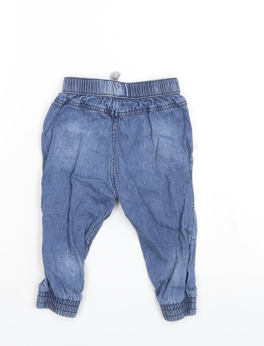 Nutmeg Blue Denim Jogger Jeans Size 12-18 Months - Elastic Waist