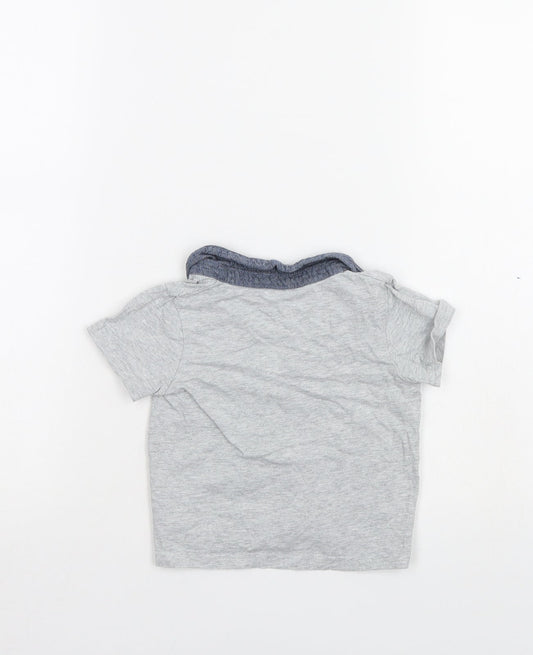 Disney Boys Grey Basic Polo Size 12-18 Months