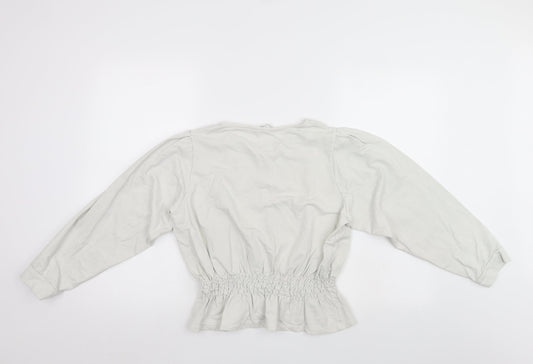 Womens UK Size 14 PEP & CO White Tunic Jumper