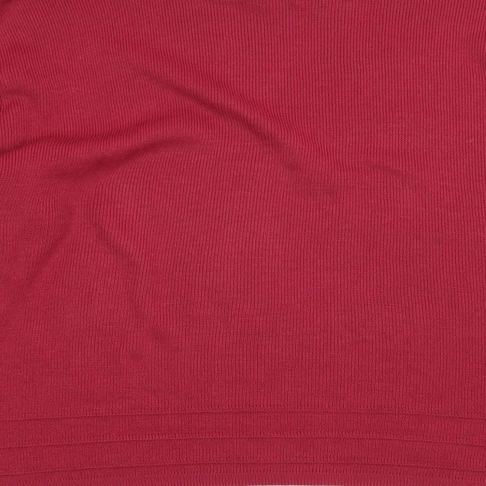 4 Me Womens Pink Knit Pullover Jumper Size L