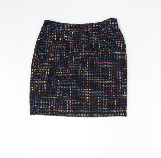 Papaya Womens Multicoloured Check  Mini Skirt Size 8