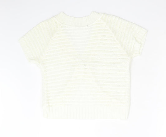 Womens UK Size M BM Ivory Cardigan Jumper