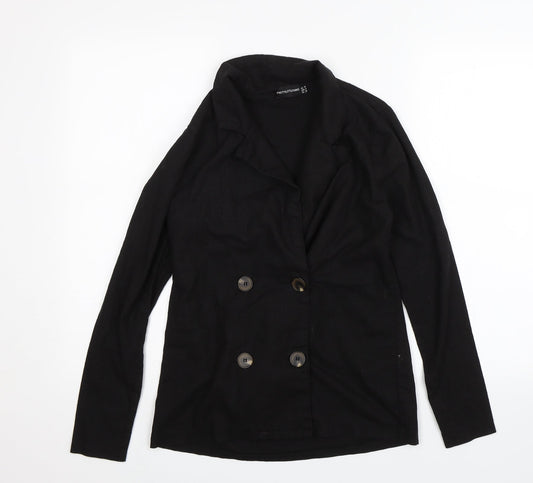 Womens UK Size 8 PRETTYLITTLETHING Black Jacket