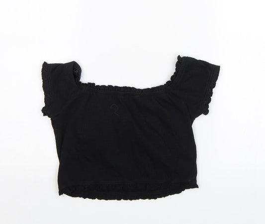 Womens UK Size 12 New Look Black Basic Blouse