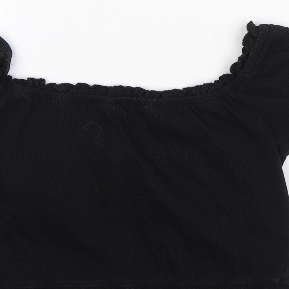 Womens UK Size 12 New Look Black Basic Blouse