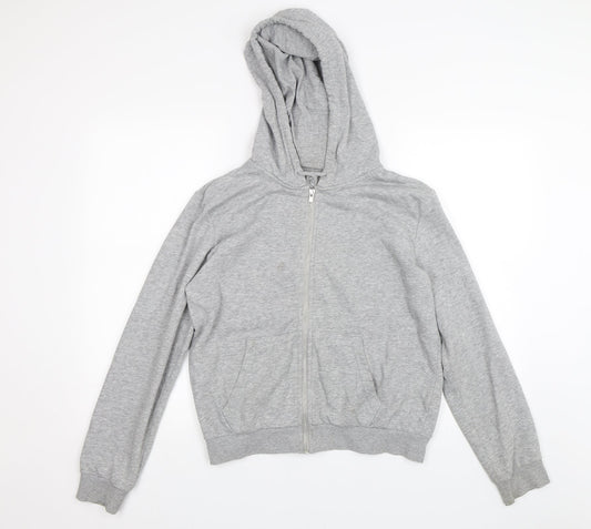Womens UK Size S Divided Grey Full Zip Hoodie