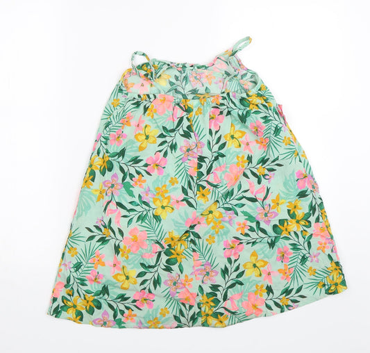 NEXT Girls Green Floral Shift Size 8 Years