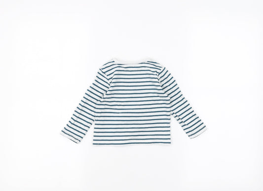 TU Baby White Striped Basic T-Shirt Size 6-9 Months