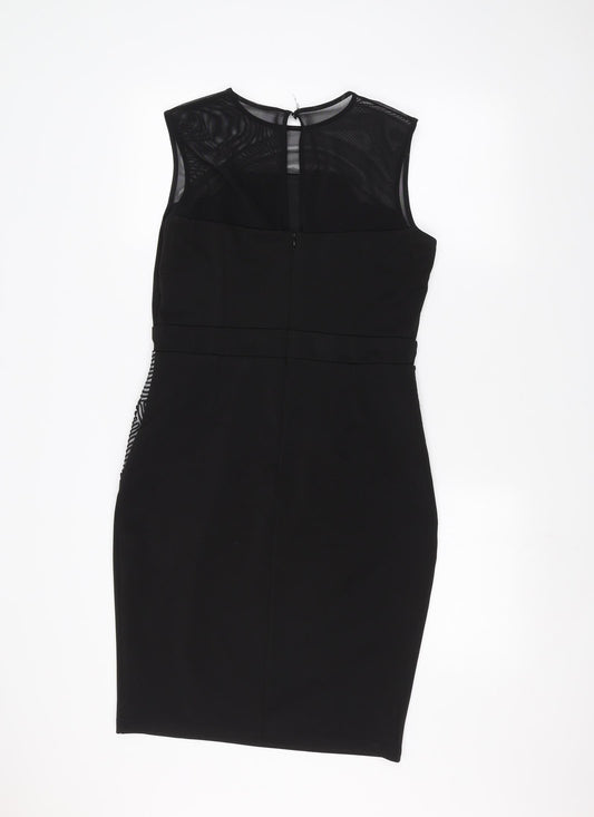 Preworn Womens Black A-Line Size 14