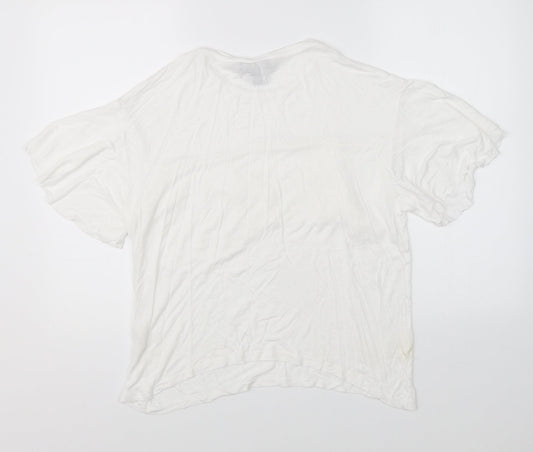 Womens UK Size 14 Atmosphere White Basic Blouse