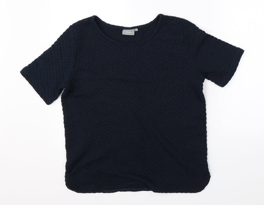 B Young Womens Blue Basic Blouse Size M