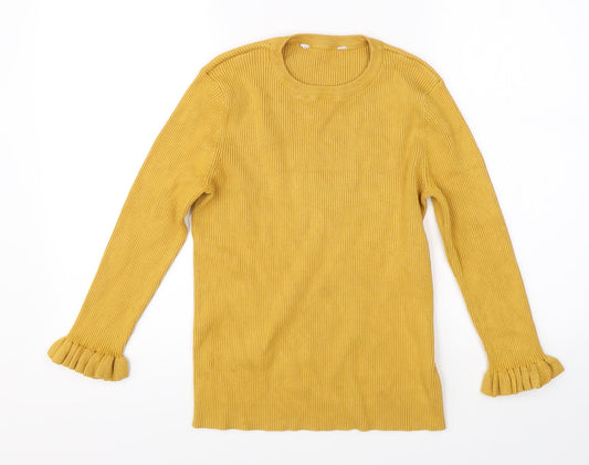 Red Herring Womens Yellow Pullover Jumper Size 12