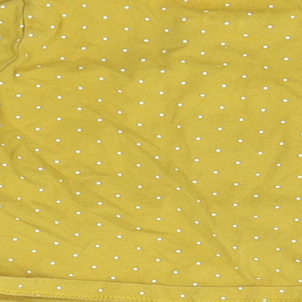 Brand and care label for F&F Baby Yellow Polka Dot Babydoll Pyjama Top, size 12-18, Months