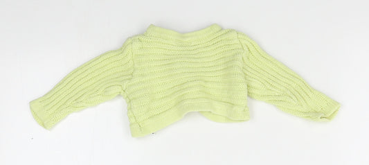 tout petits Girls Yellow Cardigan Jumper Size 6-9 Months