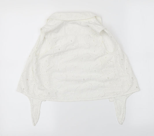 TU Girls White Floral Vest Jumper Size 9 Years