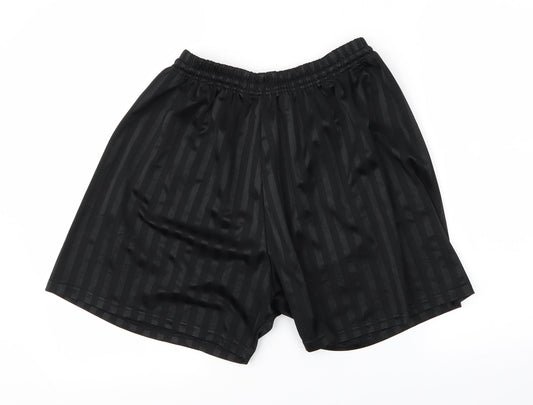 Preworn Womens Black Striped Athletic Shorts Size 34