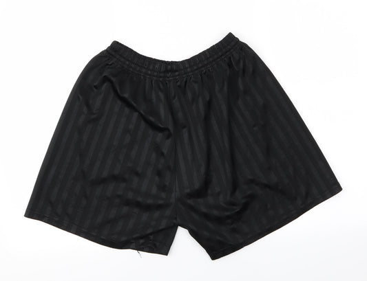 Preworn Womens Black Striped Athletic Shorts Size 34