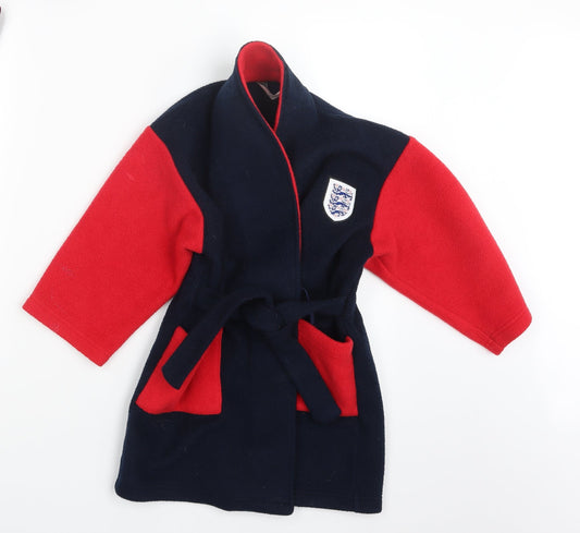 Marks and Spencer Boys Blue Geometric Robe Size 4-5 Years - England