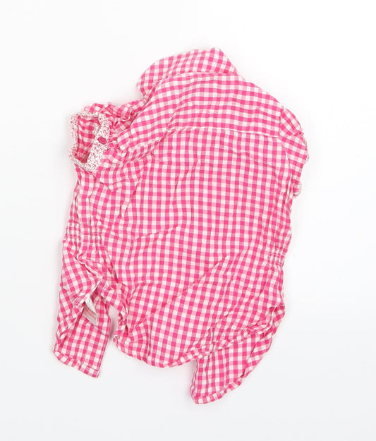 Earlydays Girls Pink Check Basic Button-Up Size 12-18 Months