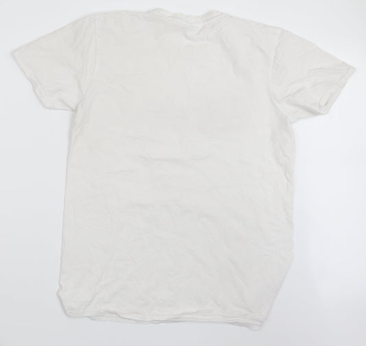 Womens UK Size L Gildan White Basic T-Shirt