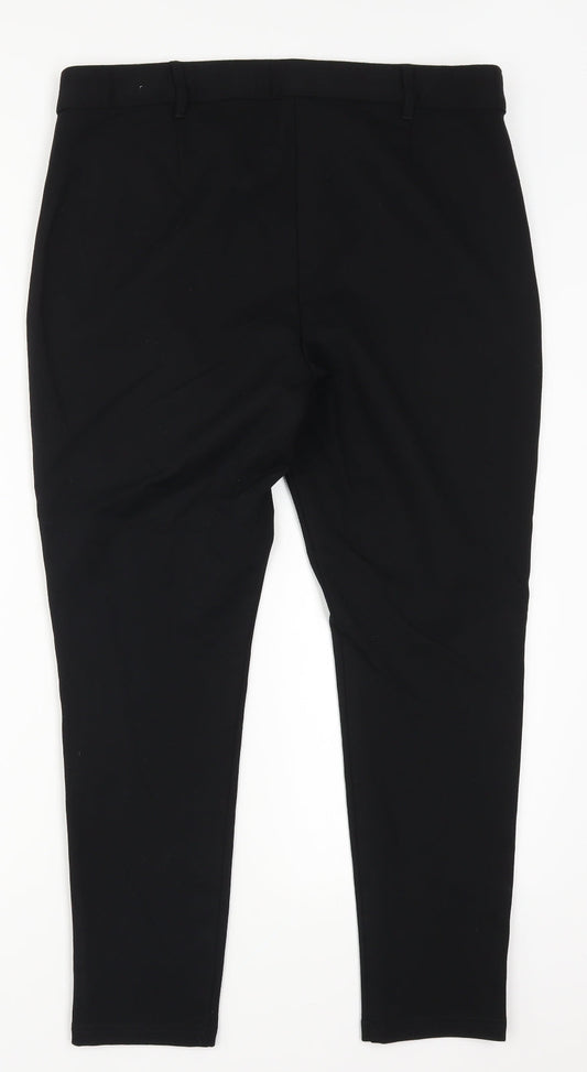 George Mens Black Trousers Size 16 L27 in