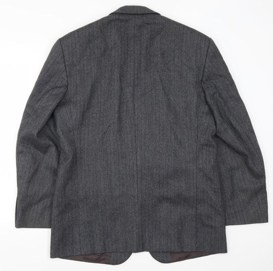 David Kerr Mens Green Herringbone Jacket Suit Jacket Size 42