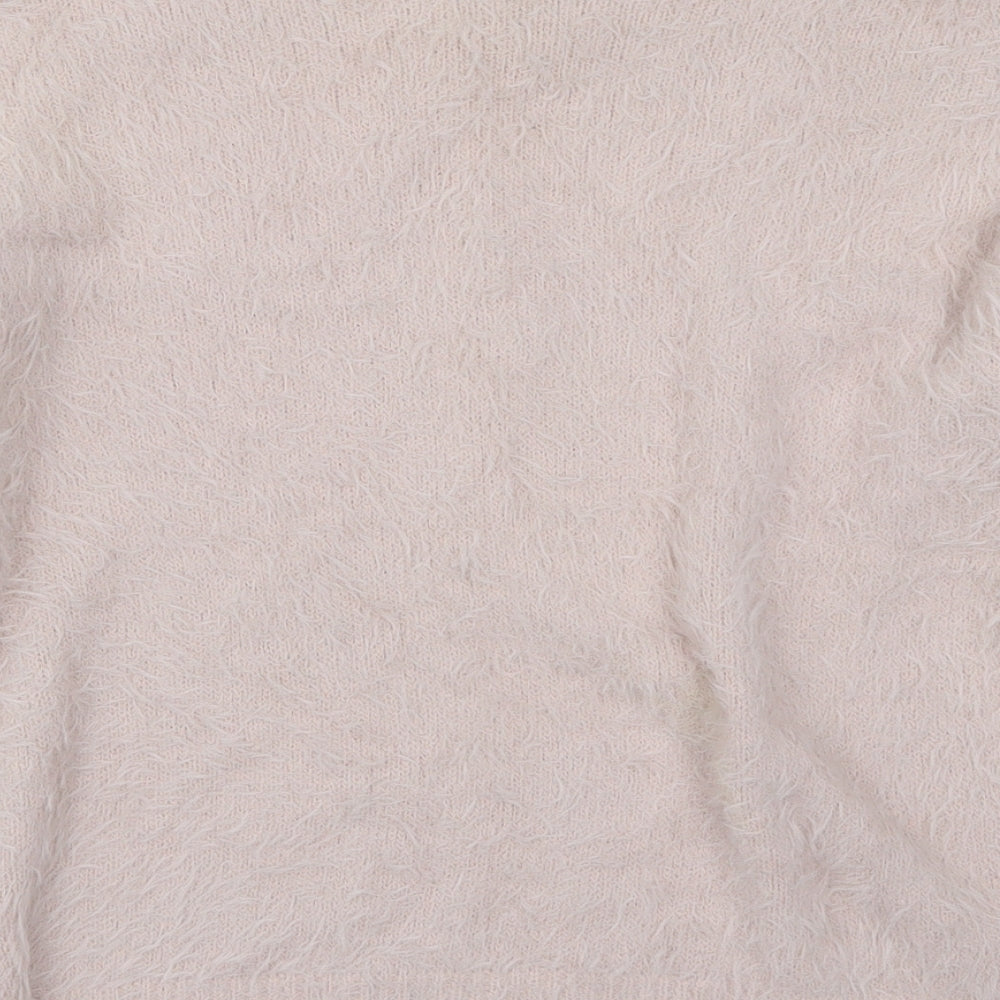 F&F Womens Pink Knit Pullover Jumper Size 10