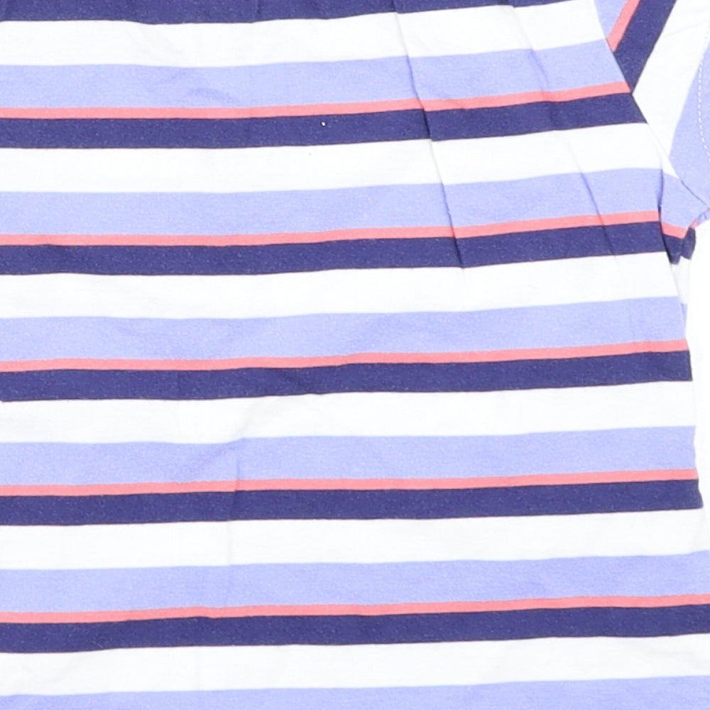 F&F Girls Blue Striped Basic T-Shirt Size 3-4 Years