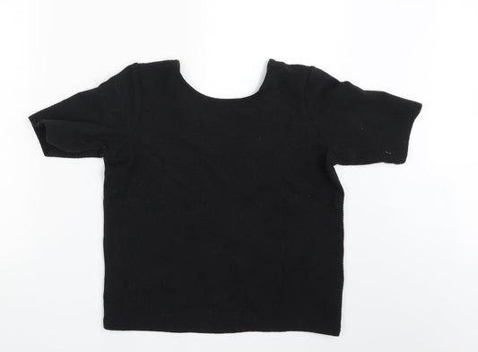 Womens UK Size 8 ASOS Black Basic T-Shirt