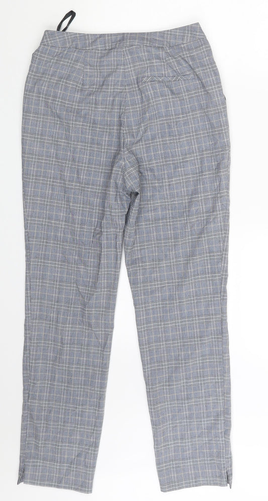 Topshop Womens Grey Herringbone Chino Trousers Size 8 L27 in