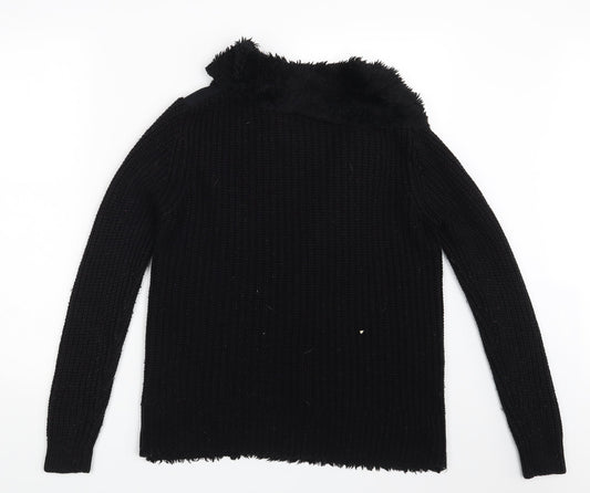 Womens UK Size S New Look Black Cardigan Jumper