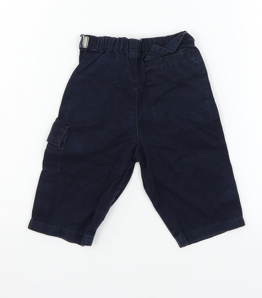 NEXT Boys Blue Cargo Trousers Size 6-9 Months