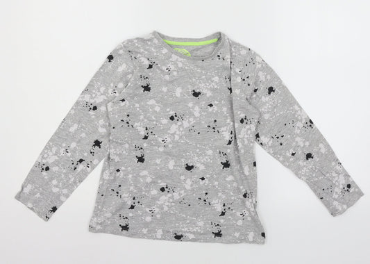 Matalan Boys Grey Jersey Basic T-Shirt Size 9 Years - Paint Splat