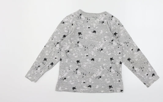 Matalan Boys Grey Jersey Basic T-Shirt Size 9 Years - Paint Splat